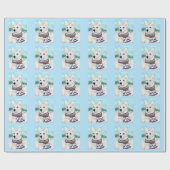 Witte Duitse Herdershond   Cadeaupapier (Vlak)
