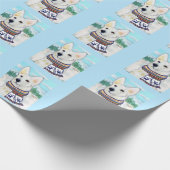 Witte Duitse Herdershond Cadeaupapier (Hoek)