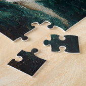Witte Duitse Herdershond Puppy Kerst Schilderij Legpuzzel (Zijkant)