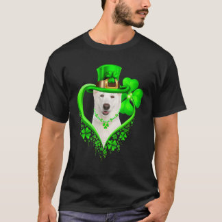 WITTE Duitse Herdershond St. Patrick's Day liefheb T-shirt