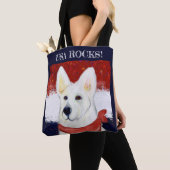 Witte Duitse Herdershond Tote Bag (Dichtbij)