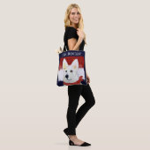 Witte Duitse Herdershond Tote Bag (Op model)