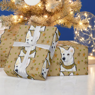 Witte Duitse Herdersoldaat Cadeaupapier