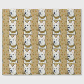 Witte Duitse Herdersoldaat Cadeaupapier (Vlak)