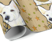 Witte Duitse Herdersoldaat Cadeaupapier (Rol Hoek)