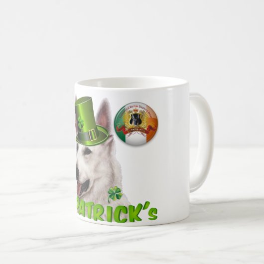 Witte Duitse Mok Shepherd (Voorkant rechts)