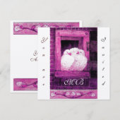 WITTE DUIVEN BIJ HET RAAM monogram champagne Kaart (Voorkant / Achterkant)