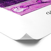 WITTE DUIVEN BIJ HET RAAM, roze paars violet Poster (Hoek)