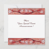 WITTE DUIVEN BIJ HET RODE VENSTER GEM TROUWRING IN KAART (Achterkant)