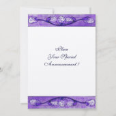 WITTE DUIVEN BIJ HET VENSTER monogram, champagne Kaart (Achterkant)