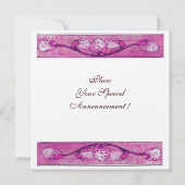 WITTE DUIVEN BIJ HET VENSTER monogram champagne Kaart (Achterkant)