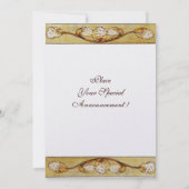 WITTE DUIVEN BIJ HET VENSTER monogram, metaalachti Kaart (Achterkant)