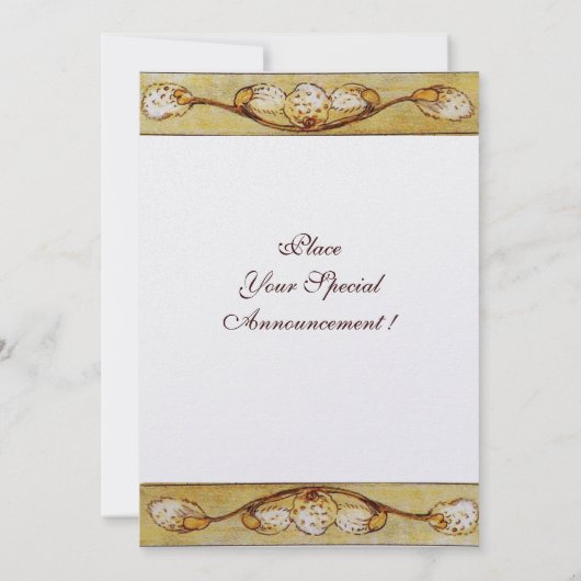 WITTE DUIVEN BIJ HET VENSTER monogram, metaalachti Kaart (Achterkant)