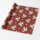 Witte Duiven  Cadeaupapier (Uitgerold)