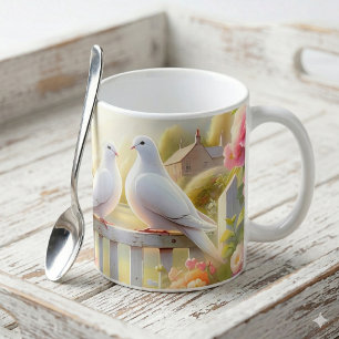 Witte Duiven Cottage Garden Koffiemok