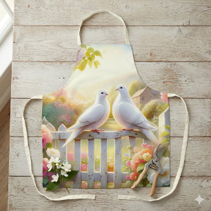 Witte Duiven Cottage Garden Schort