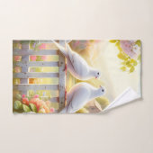 Witte Duiven Cottage Tuin Bad Handdoek (Handdoek)