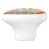 Witte Duiven Cottage Tuin Keramische Knop (Zijkant)