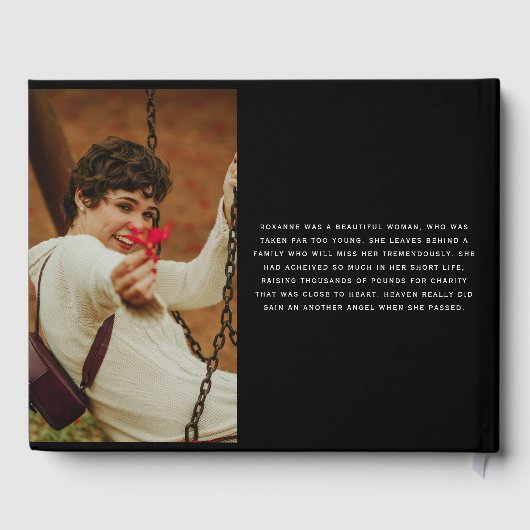 Witte Duiven in Liefdevolle Herinnering Tribute Fo Gastenboek (Achterkant)