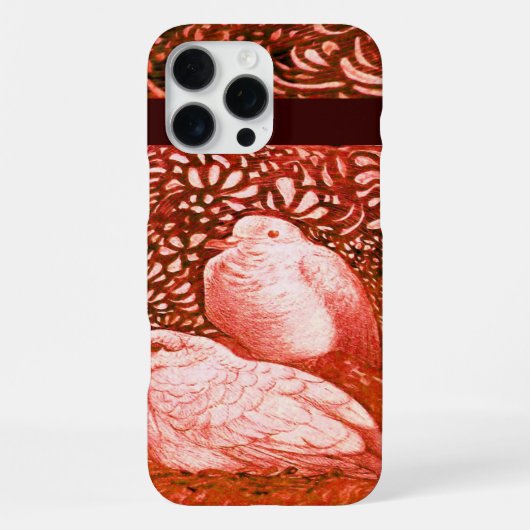 WITTE DUIVEN IN ROOD iPhone HOESJE (Achterkant)