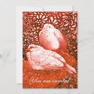 WITTE DUIVEN IN ROOD KAART