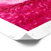 WITTE DUIVEN IN ROZE FUCHSIA POSTER (Hoek)