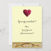 WITTE DUIVEN IN VENSTER, HUWELIJK GEM MONOGRAM,Bru Kaart (Achterkant)