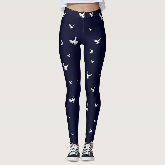 Witte duiven leggings (Voorkant)