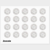 Witte duiven & Paisley Kant Bruiloft Dank u Ronde Sticker (Vel)