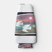 Witte Duiven Vliegen Flesjeskoeler (Voorkant)