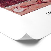 WITTE DUIVEN VOOR HET RAAM, anique rood roze Poster (Hoek)