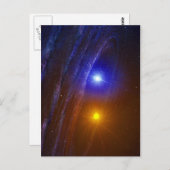 Witte dwerg en nova ster briefkaart (Voorkant / Achterkant)