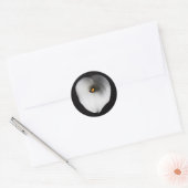 witte dwerg ronde sticker (Envelop)