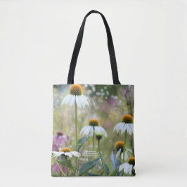 Witte Echinacea Coneflower Tote Bag