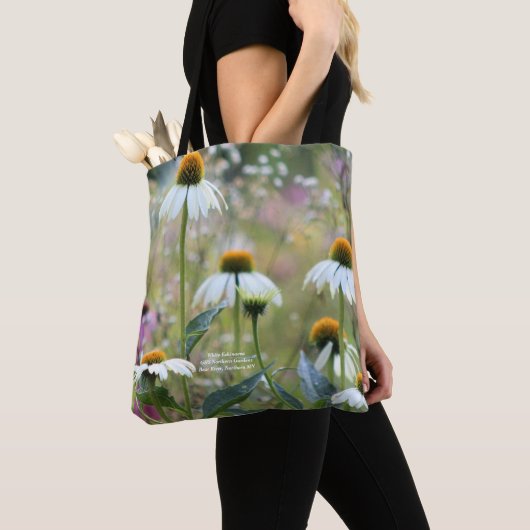 Witte Echinacea Coneflower Tote Bag (Dichtbij)