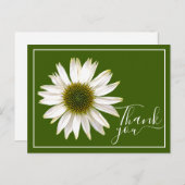 Witte Echinacea Groene Achtergrond Dank Je Briefkaart (Voorkant / Achterkant)