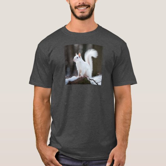 Witte Eekhoorn 01 vintage grappig T-shirt (Voorkant)