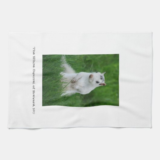 Witte eekhoorn Brevard Theedoek (Horizontaal)