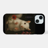 Witte eekhoorn iPhone 15 case (Achterkant horizontaal)