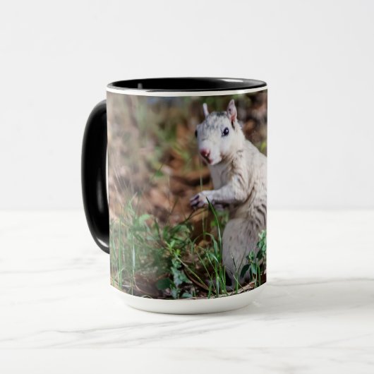 Witte eekhoorn Mok (Voorkant links)