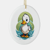 witte-eend keramisch ornament (Rechts)