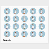 Witte eend ronde sticker (Vel)