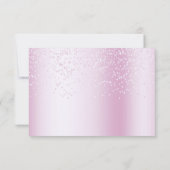 Witte Eend Roze Bloemen Dank u kaart (Achterkant)