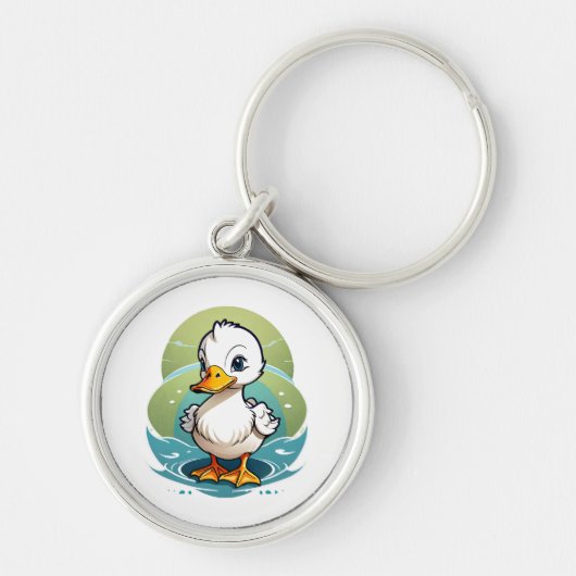 witte-eend sleutelhanger (Voorkant)