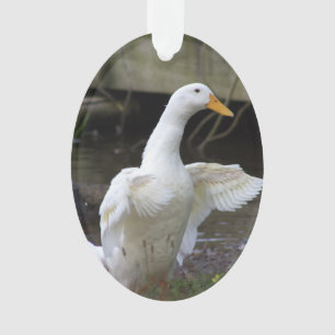 Witte Eend Versiering Ornament