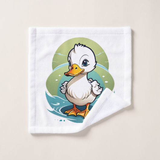 witte-eend washandje (Wasdoekje)