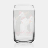 Witte eenden dragen rode kerstmutsen vakantie blikvorm glas (Achterkant)