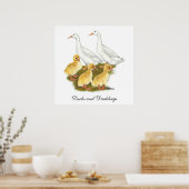 Witte eenden en slangen poster (Keuken)