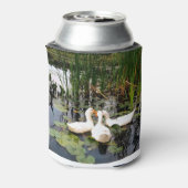 Witte eenden, lendenkussens, cattails, meeroever blikjeskoeler (Blikje Achterkant)