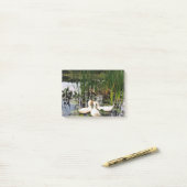 Witte eenden, lendenkussens, cattails, meeroever post-it® notes (Op bureau)